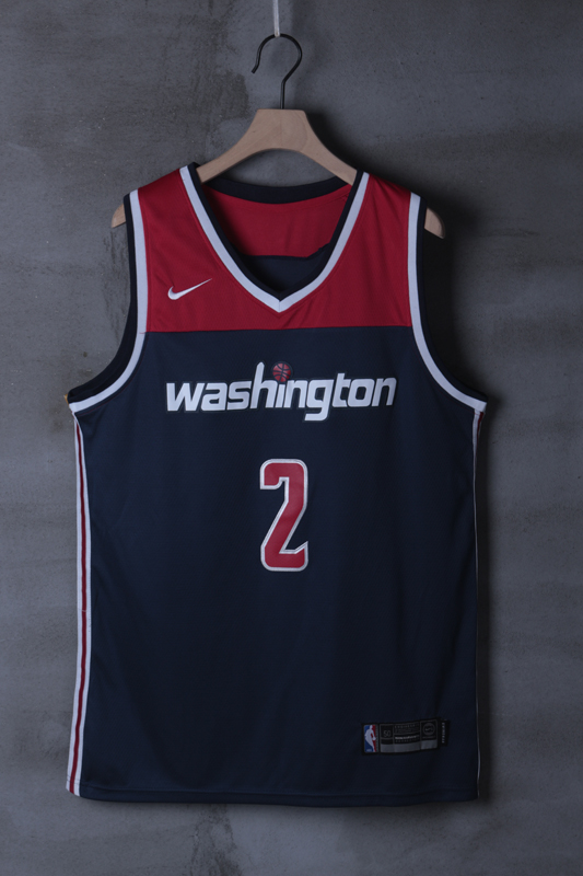 2018 Men NBA Washington Wizards #2 John Wall blue game Jerseys->washington wizards->NBA Jersey